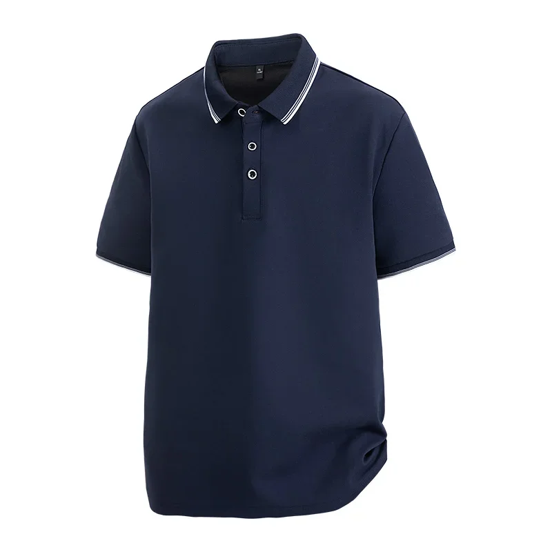 

Men's Denim Shirt - Summer 2025 - 95% Cotton - Breathable Short-Sleeved Collar Business Shirt - Golf Men's Jacket - Clothing