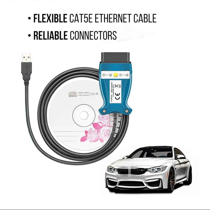 

Для BMW K DCAN K + CAN FTDI чип для BMW OBD2 авто диагностические инструменты OBD 2 переключатель сканера USB интерфейсный кабель K + DCAN для BMW