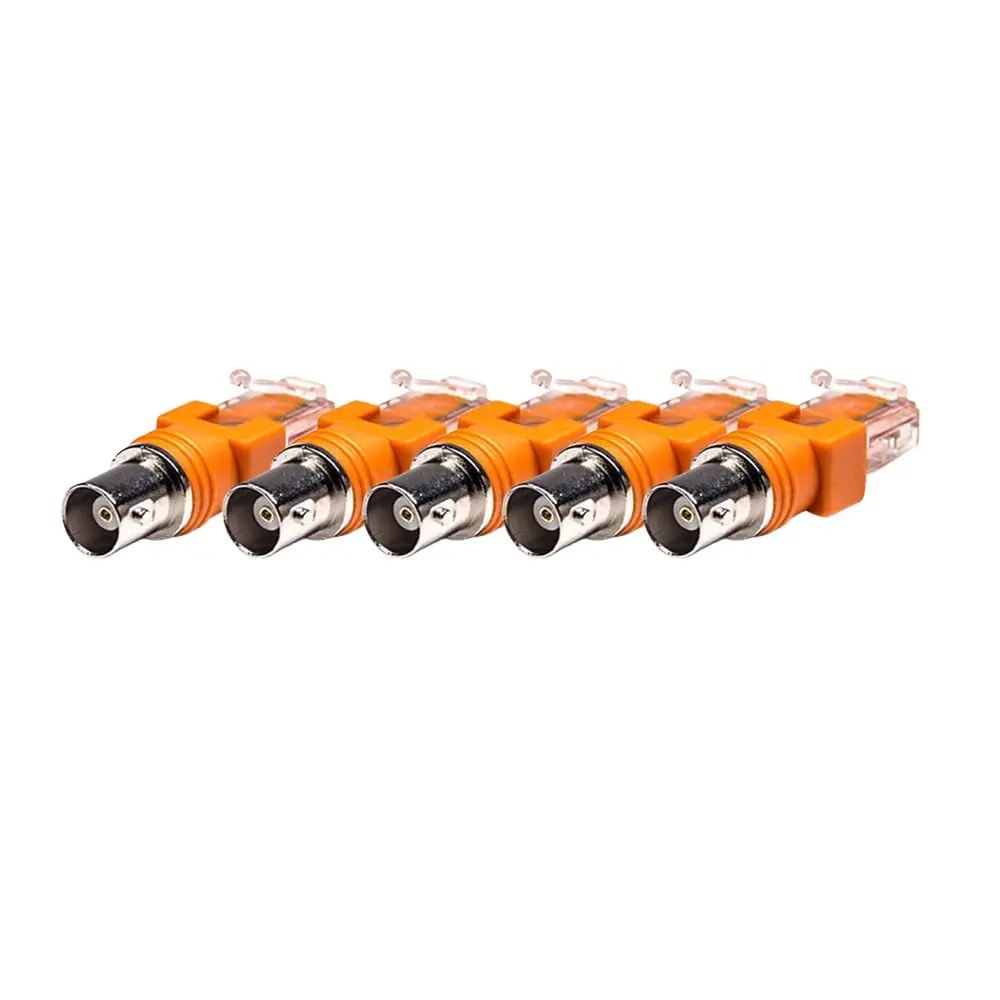 5PCS BNC Female to RJ45 Adapter 180 Degree
