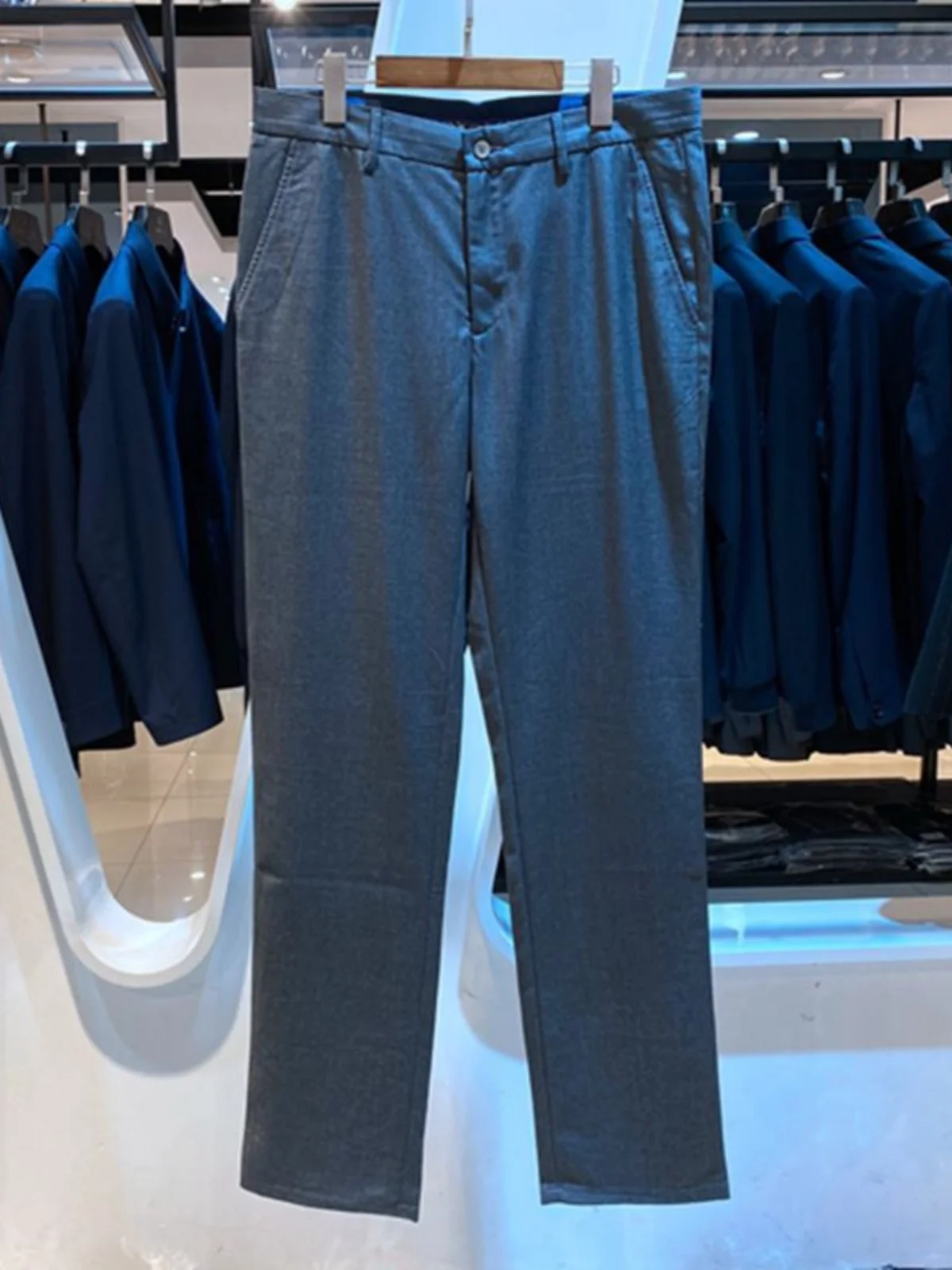 

Мужские брюки прямого кроя в стиле кэжуал для бизнеса, весна-осень, легкие, удобные, для повседневной носки, для мужчин среднего возраста