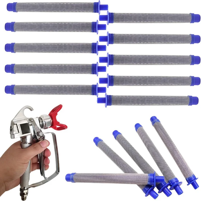 

10 Pack Airless Spray Gun Filter 60 Mesh Airless Paint Sprayer Filter Push On Type Compatible With Models SG2 SG3 SG