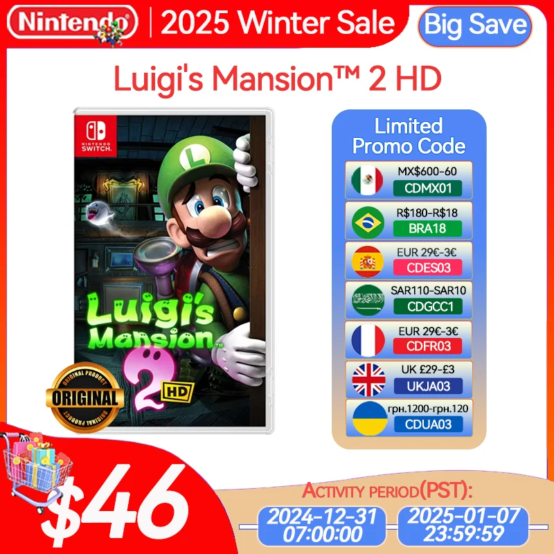 Nintendo Switch Luigi's Mansion 2 HD Game Deals Physical for Nintendo Switch OLED Switch Lite Nintendo Switch Game Cards