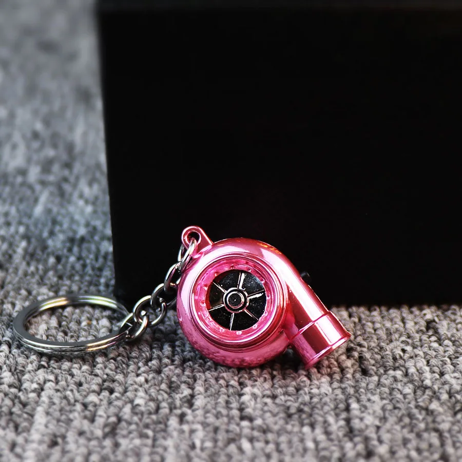 Durable Key Decor Decorating with Sound Key Holder Glowing Turbocharger Keychain Spinning Ornament Hanging