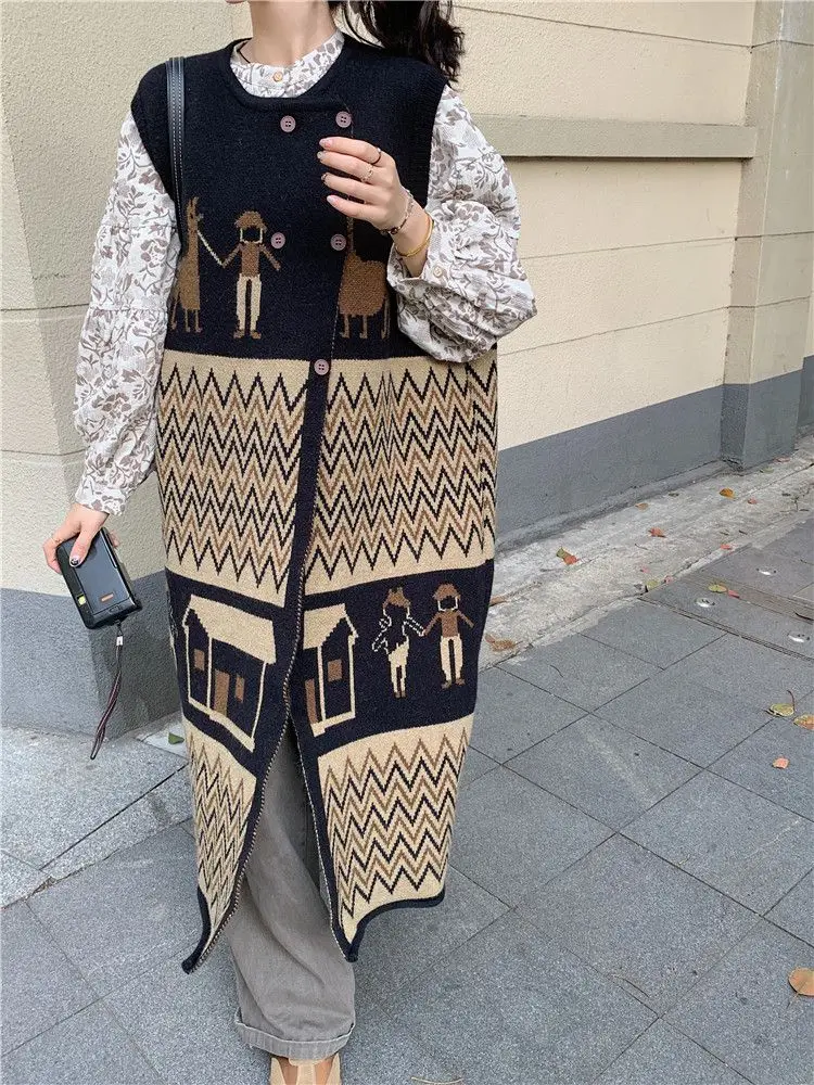 Knitted Sleeveless Dresses For Woman Party Wedding Womens Winter Brushing Turtlneck Skew Chunky Material Lady Half-Collar Casual