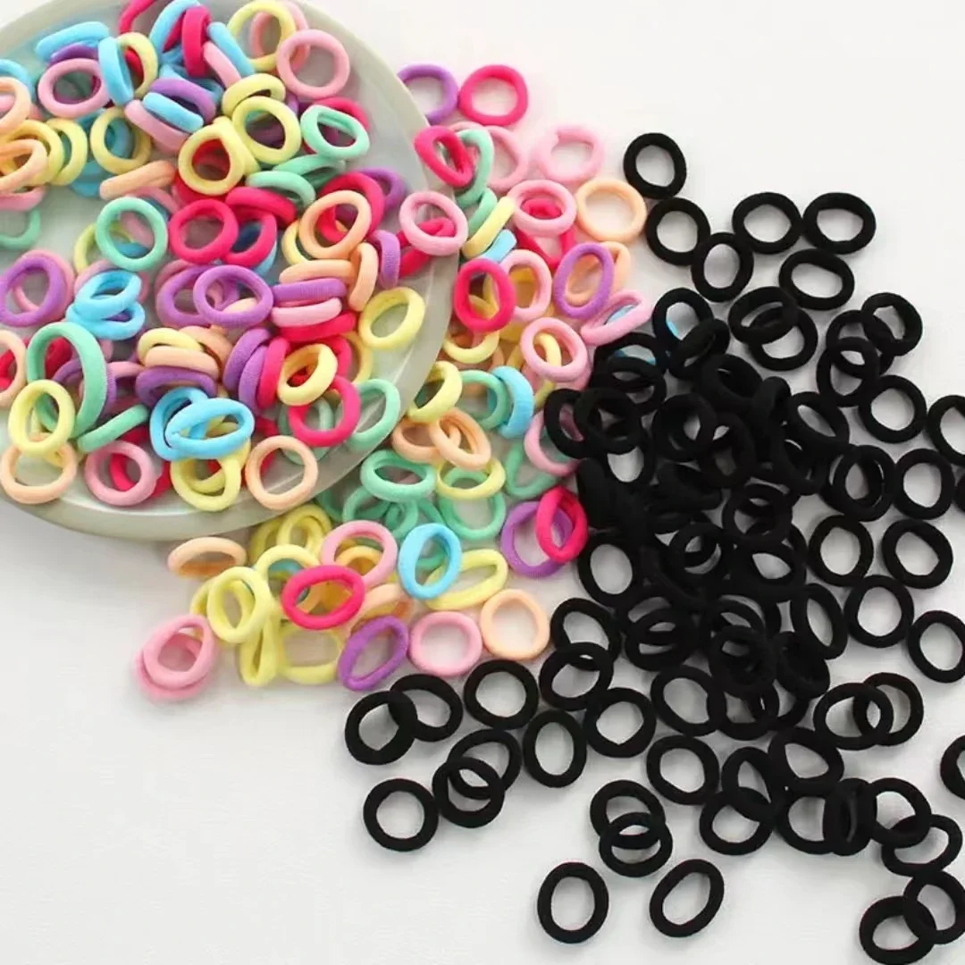 500pcs Baby Girl Hair Scrunchies Hair Bands baby Elastics Accessories Christmas Girls Headwear