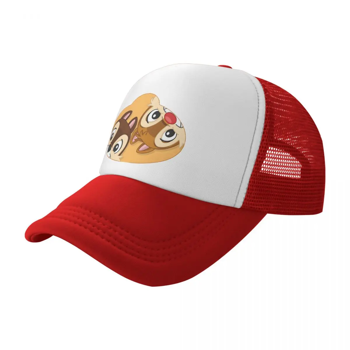 Washed Men's Baseball Cap Mischievous Munks Cast Member Name Tag Sticker Trucker Snapback Caps Dad Hat Disney Chip 'n' Dale Hats