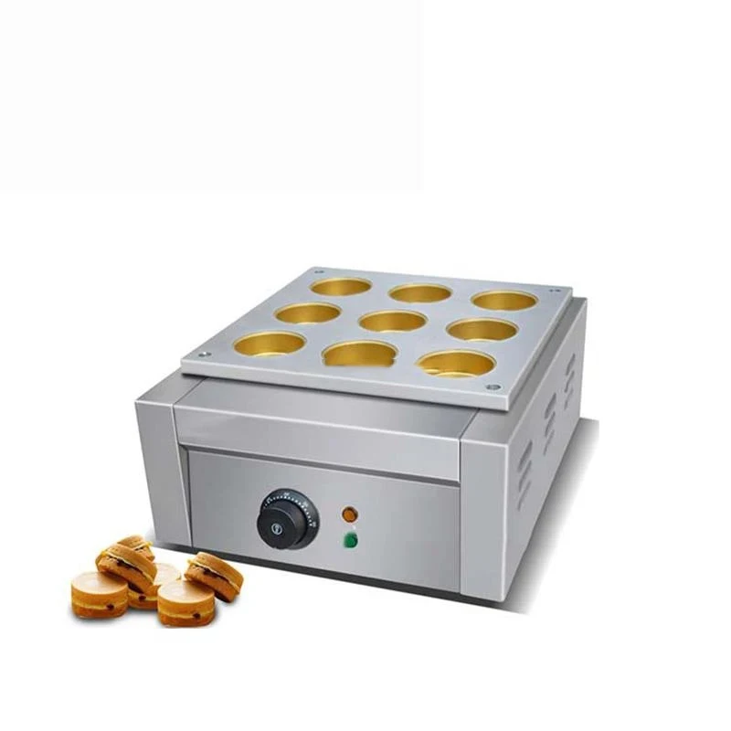 1 PC 9 hole Electric type Red Bean Cake Machine Wheel Cake Machine Small Cake Machin Sanck Food Machine