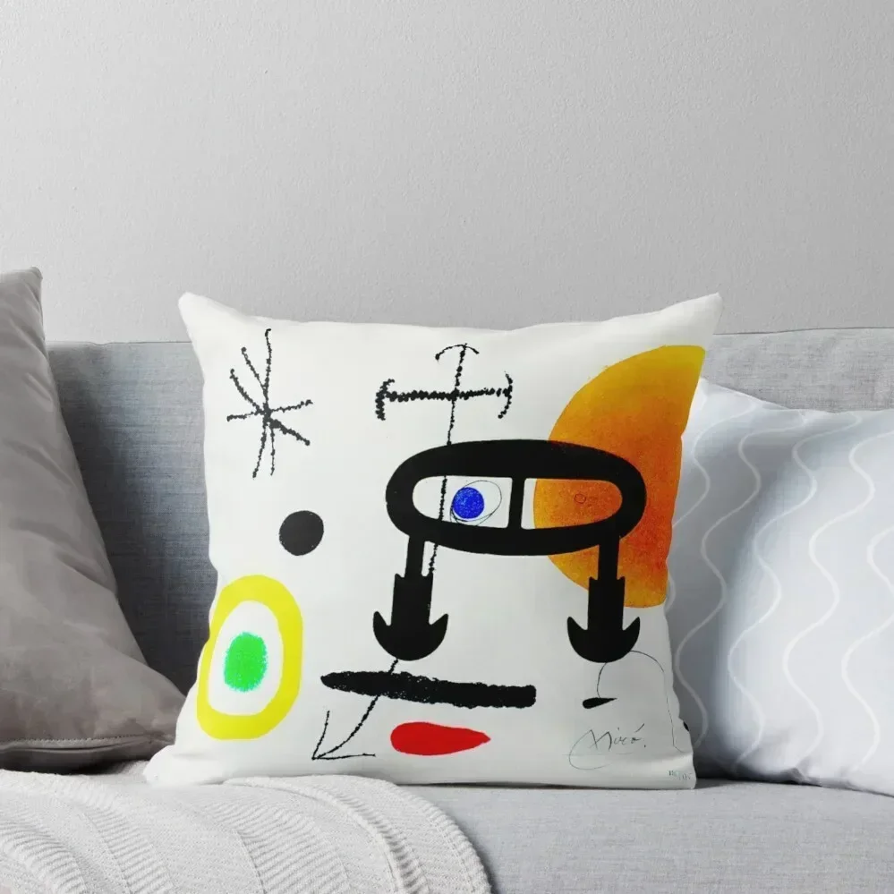 

Joan Miró 'I Never Learned How to Read' Abstract Surrealism Throw Pillow christmas supplies autumn decoration pillow
