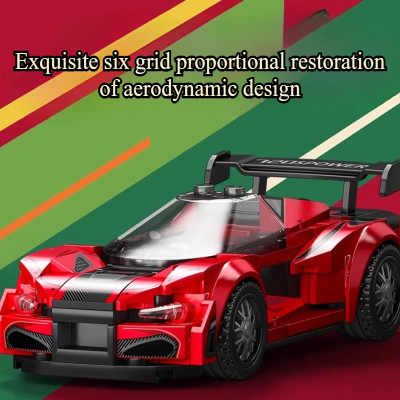 SEMBO Racewagen Accessoires Kleine Deeltje Bouwsteen Montage DIY Puzzel Speelgoed Model Kinderen Verjaardagscadeau Speelgoed