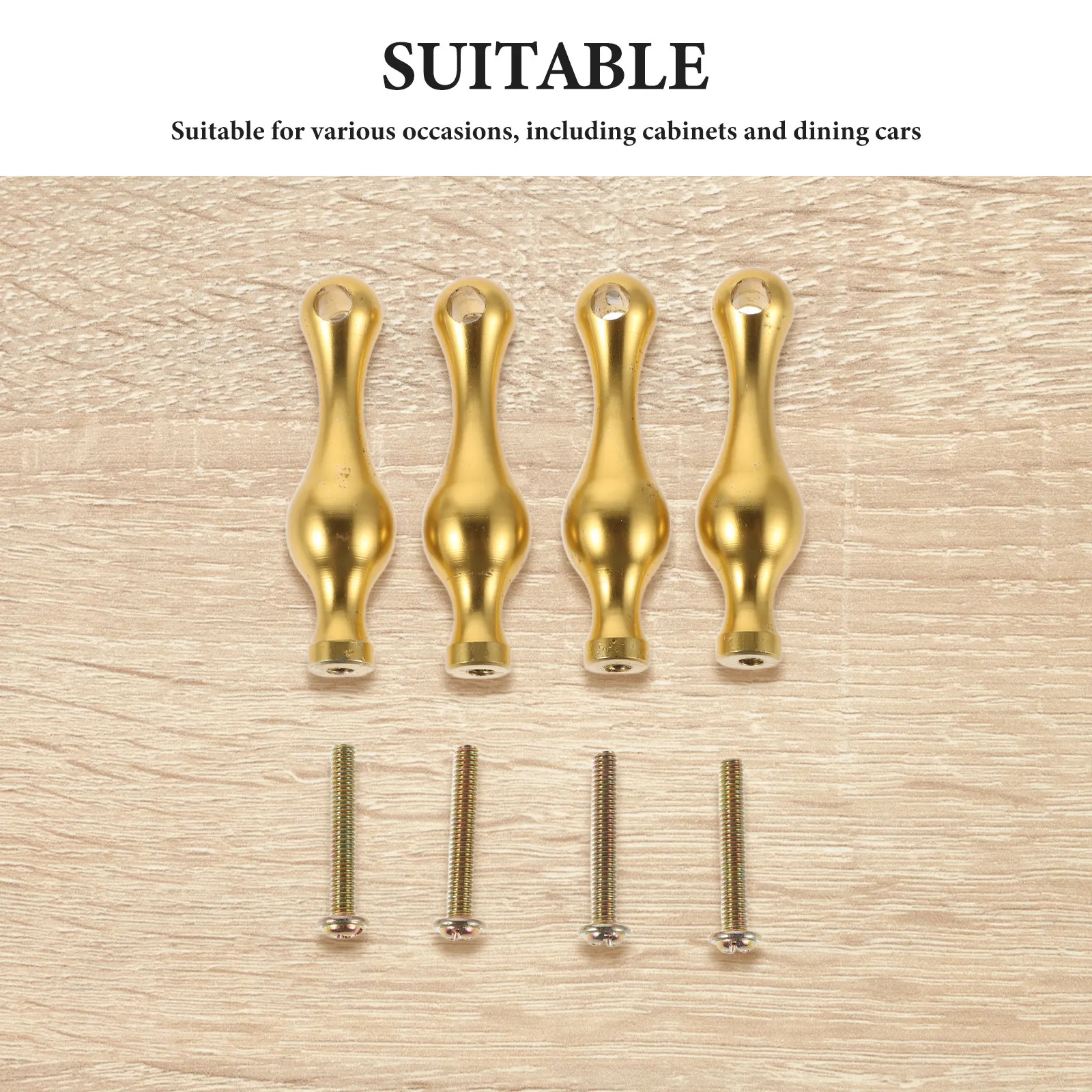 4Pcs Gold Furniture Connectors Metal Cabinet Railing Spindles for Glass Cabinets Shelves Bar Carts Gallery Rails Decorative Post