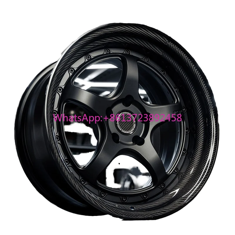 

Forged Wrap Carbon Fiber 2-piece Inch Concave Deep Dish Alloy Car Wheel Aluminium Alloy Polished Forged Monoblock Wheels