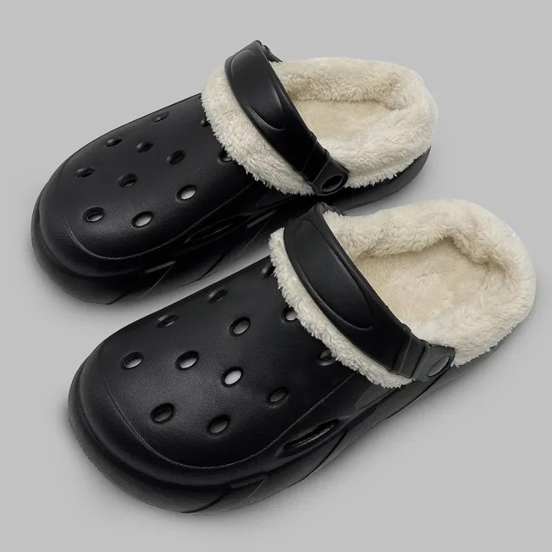 2024 Eva Winter Couple's Slippers Cotton Keep Warm Casual Outdoor Non-slip Men's Shoes Trendy All-match Mans Slipper New Style