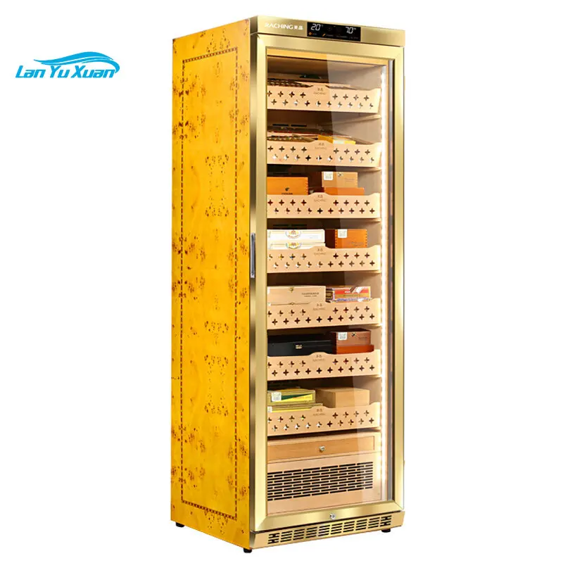 Factory Direct Offer 1000 cigars Premium Climate controlled Raching Precise electronic cigar humidor cabinet