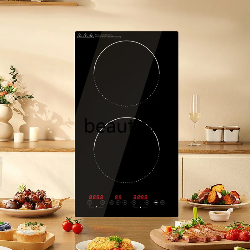 

Double head vertical induction cooker electric ceramic cooker embedded household touch