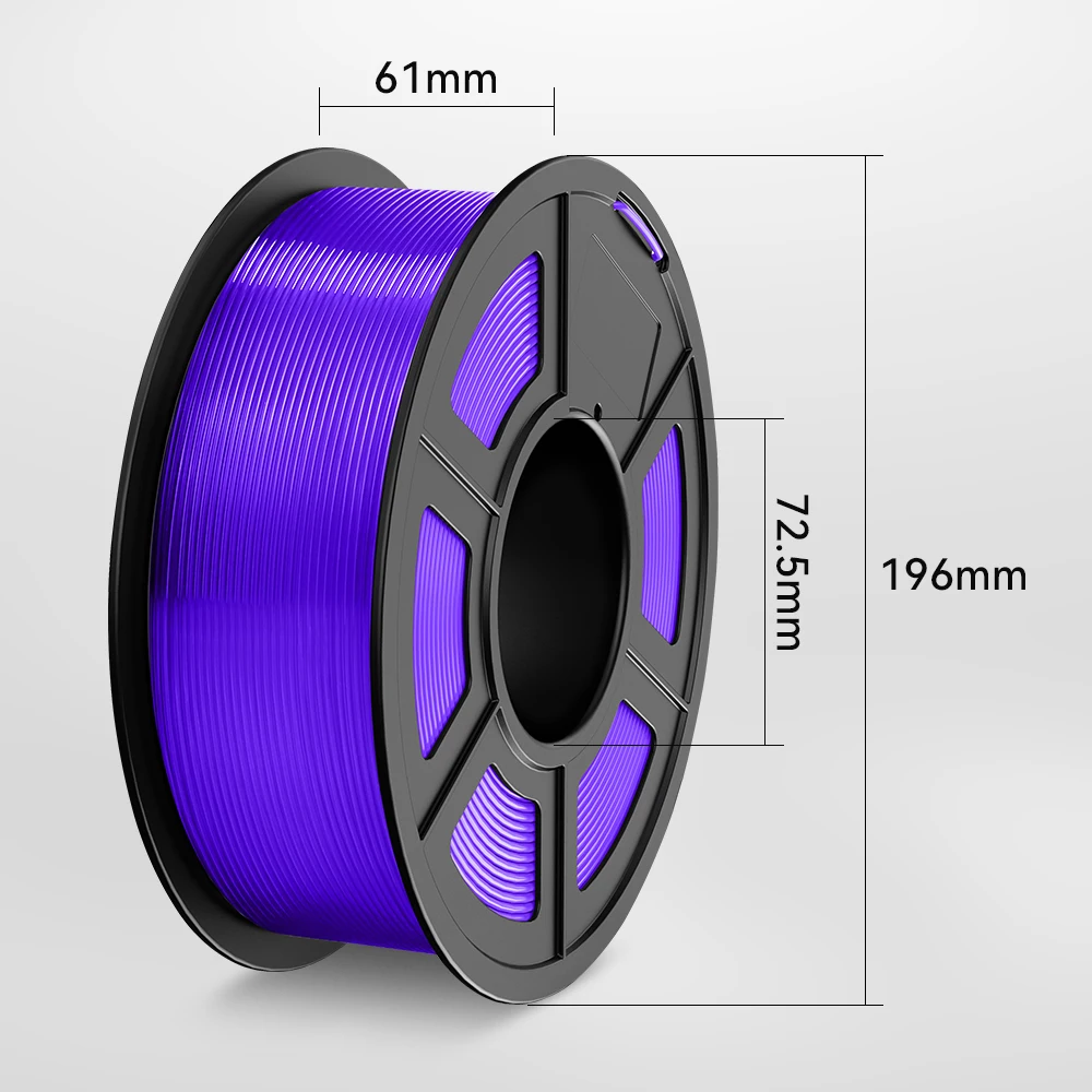 JAYO  transparent 3D filament PETG/PLA/PLA+ 1.75mm Multicolor 10Rolls 1.1KG/roll 100% Lines Up Neatly 3D Printing Materials