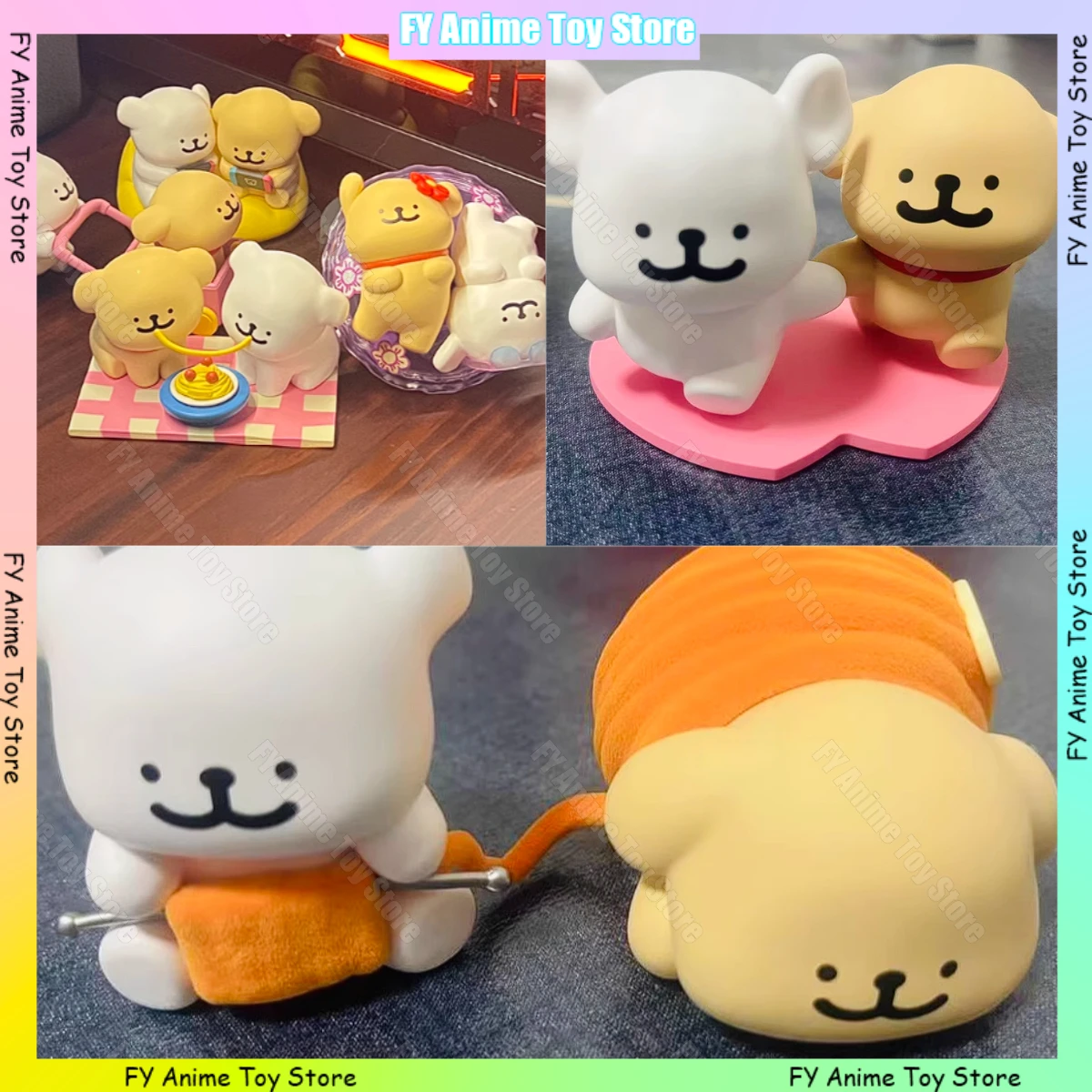 

Genuine Maltese Cute Blind Box Puppy Figurine Happy Continuous Series Golden Retriever Cartoon Model Desktop Ornaments Toy Gift