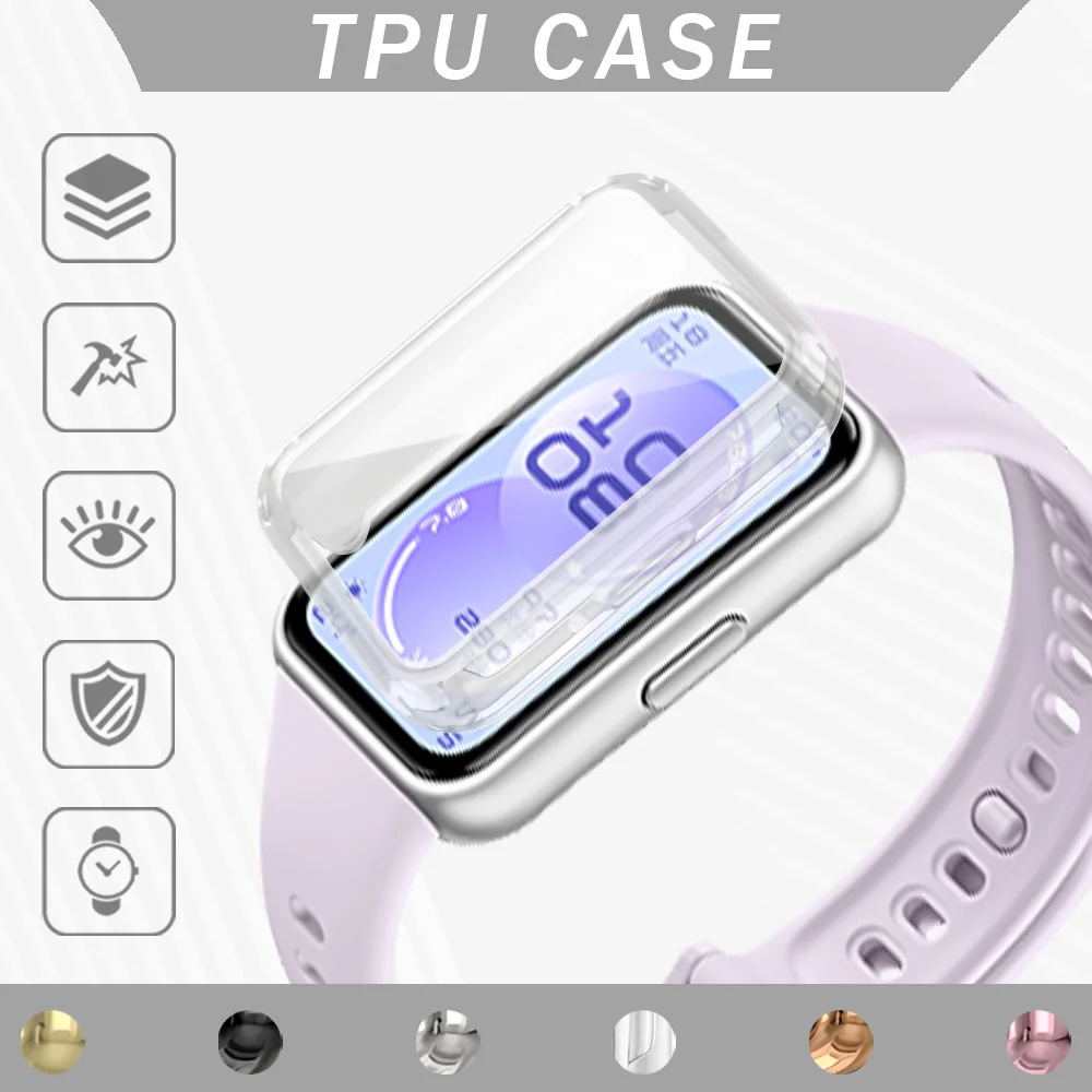 TPU-Hülle für Huawei Band 11 Pro, Displayschutzfolie, plattierte Schutzhülle für Huawei Band 11, Bumper-Shell, Uhrengehäuse, Zubehör