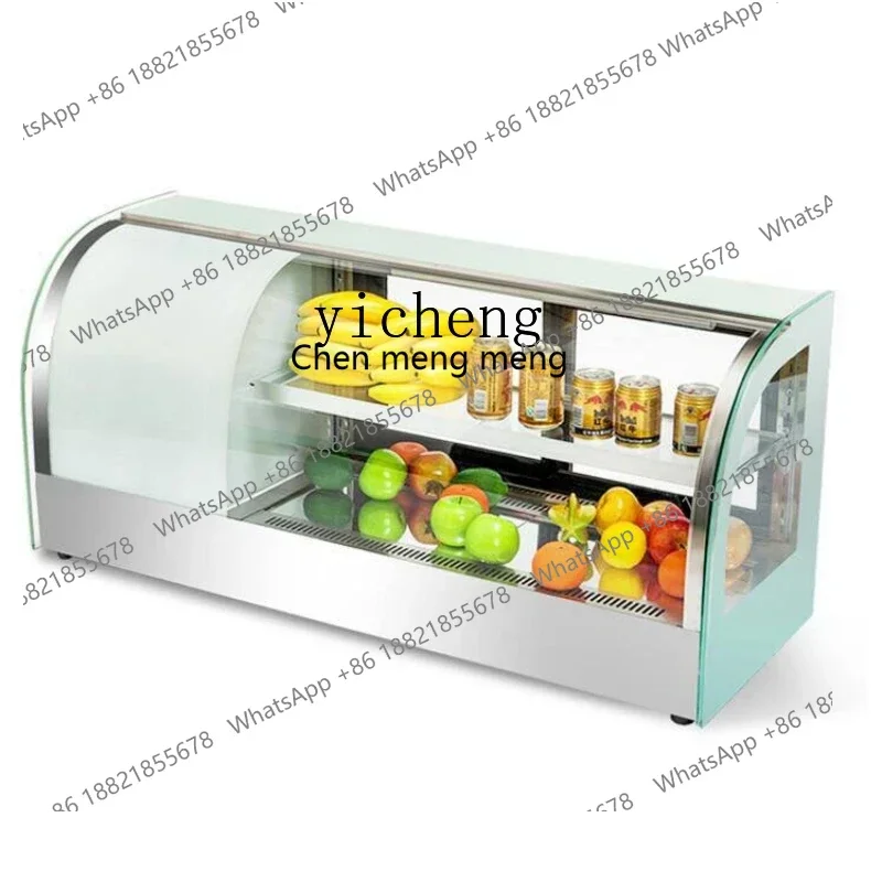 Hot sales Display Cabinet Small Desktop Refrigerated Cake Counter Commercial Fruit Dessert Fresh Cabinet