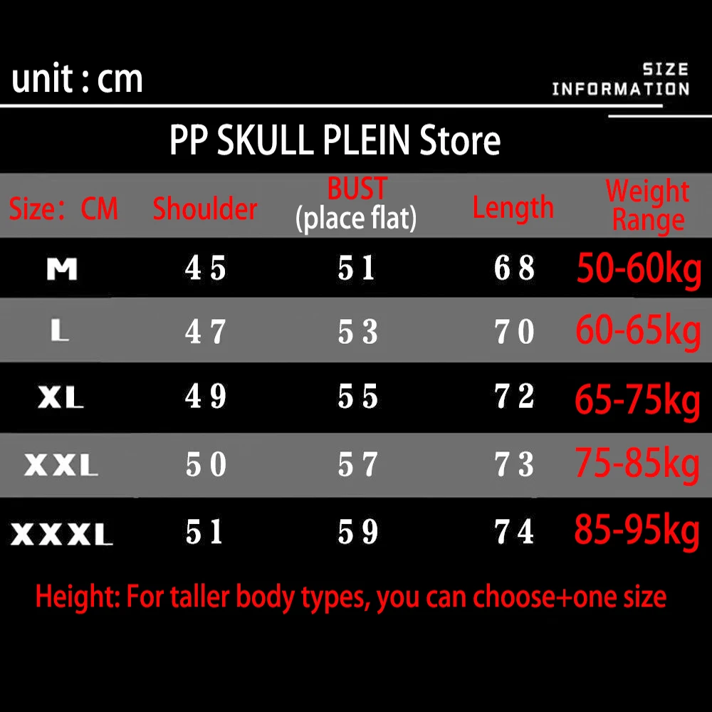Plein Skull Trendy Brand Men's Short Sleeve Classic Spring and Summer Breathable Thin Running Top Outdoor Casual Fitness T-shirt