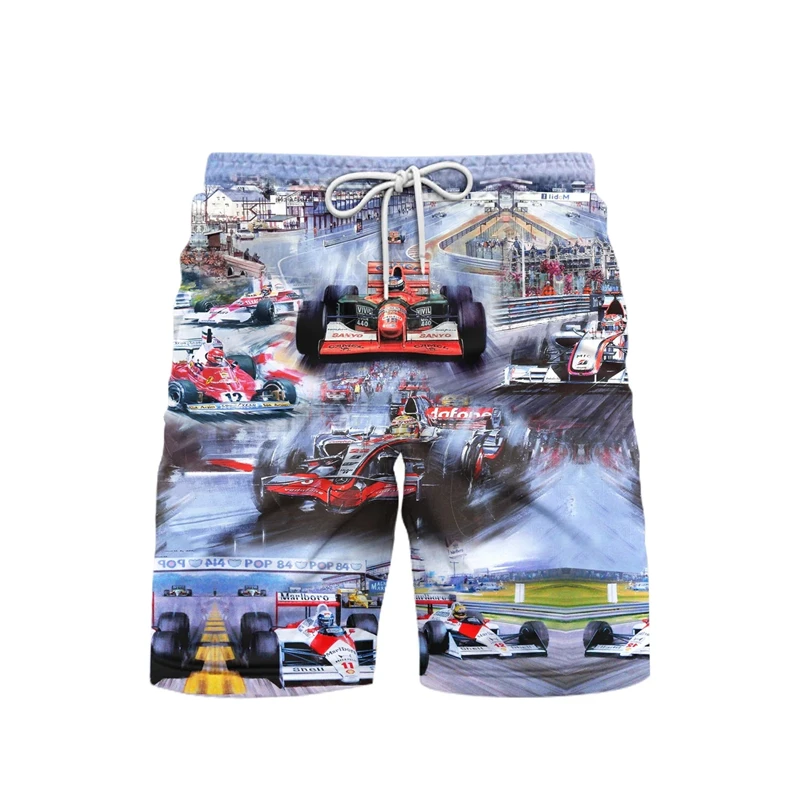 Neue Straße Auto 3D Gedruckt Herren Shorts Sommer Stereo Auto Kleidung Jungen & Mädchen Kleidung Hip Hop Übergroße Shorts Hawaiian Shorts