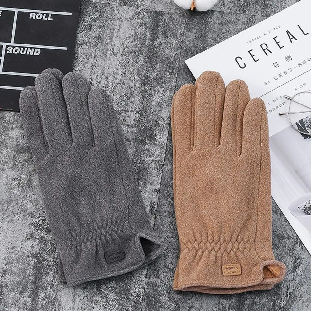 Cold Proof Autumn Winter Gloves Windproof Thickened Touch Screen Gloves Thermal Thick Snow Gloves Warm Mitten Outdoor Cycling