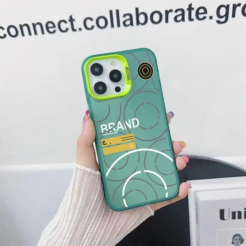 Phone Case IMD For IPhone 17 16 e 15 14 13 12 XS Pro Max Plus 11 Fashion Matte Laser Gradient Cover I-Island-S-Stone Luxury Mult - náhled 6