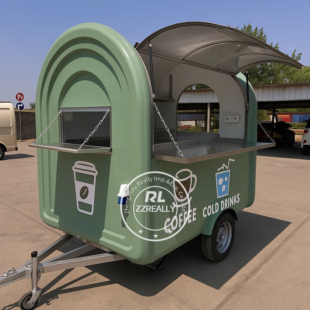 

Concession Food Trailer Customized Hot Dog Ice Cream Cart Fully Equipped Catering Trailer Street Food Truck Mobile Kitchen