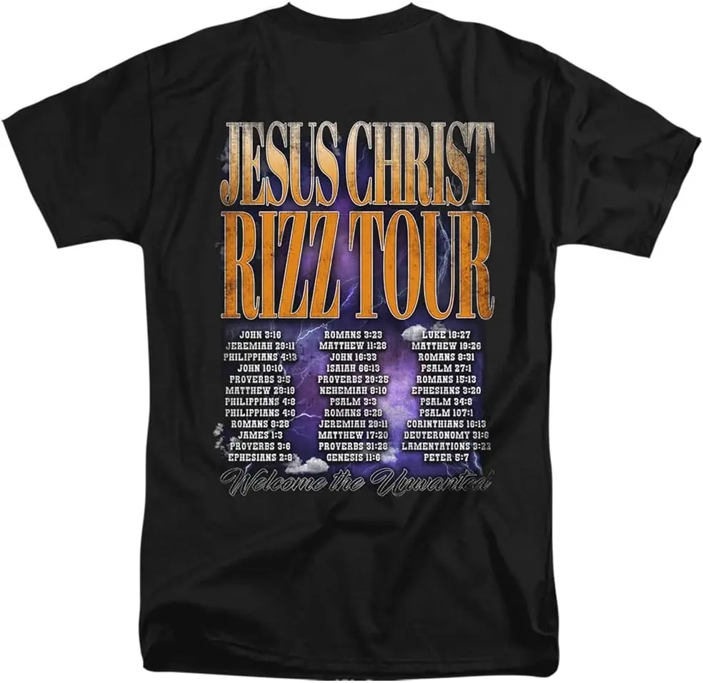 Popfunk Jesus Has Rizzen Black(Front/Back) Unisex Adult T Shirt