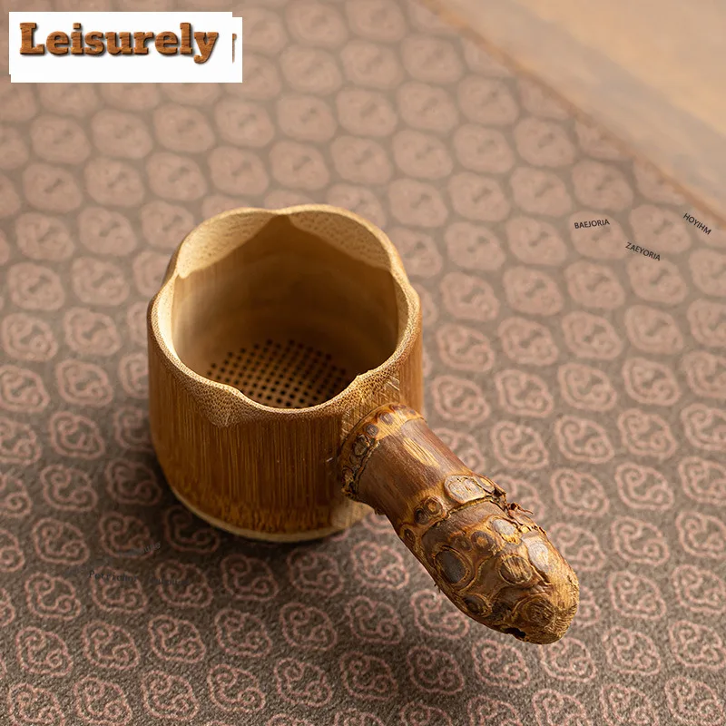 HOYIHM 1PC Natural Bamboo Tea Strainer Infuser Filter Infusor Tea Tools Sieve For Tea Brewing Drinkware Accessories Colander Cha