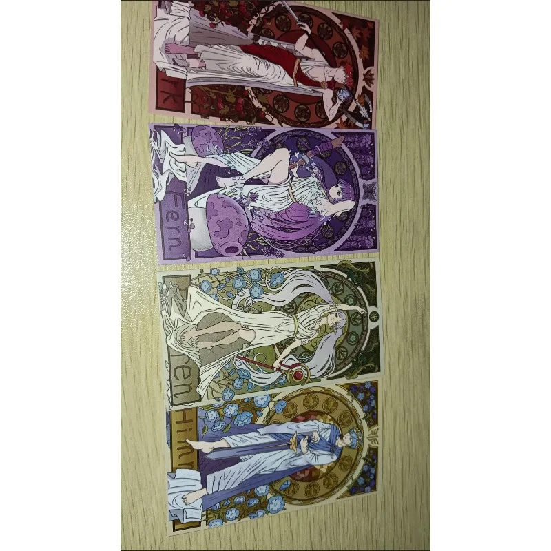4Pcs/Pack 2025 Retro Cute Anime Merch Fans Collection Character Card Birthday Gift