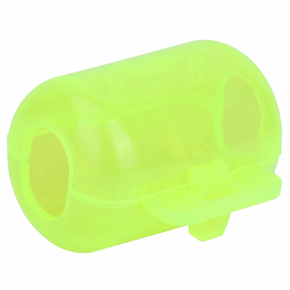 

50 Pcs Durable Plastic Squid Lure Hook Case Fluorescent Yellow Clamshell Hook Bait Case Fishing Hook Box Outdoor Fishing