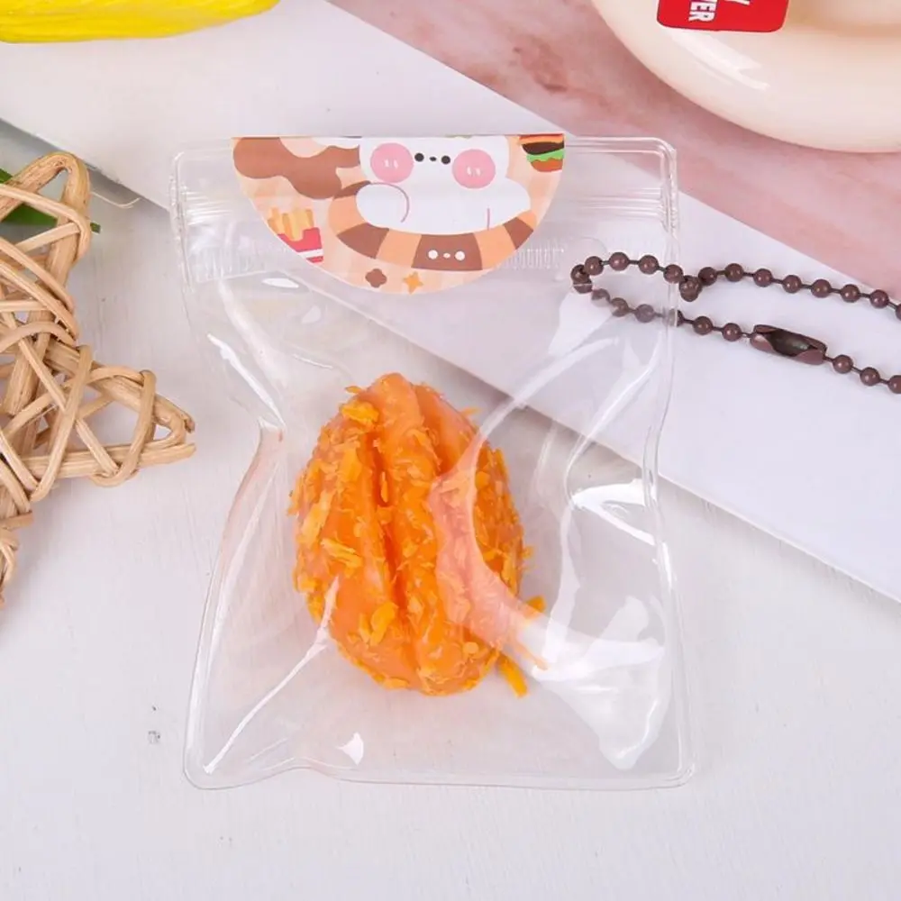 感覚玩具 パンくず 揚げ物 握って遊ぶ スローリバウンド TPR スクイーズ ハンバーガー ミニ フレキシブル 可愛い食べ物 握って遊ぶ ユニークなギフト