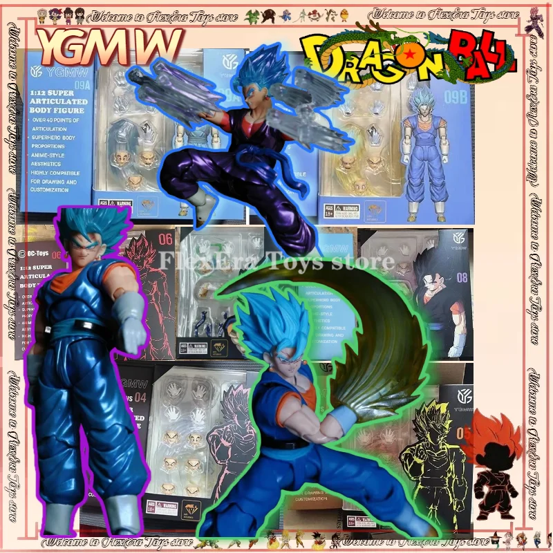 

YG-mw Studio Vegito Figure Dragon Ball SHF Super Saiyan God Vegito Vegetto Anime Action Figures Figurine Model Kids Gifts Toys