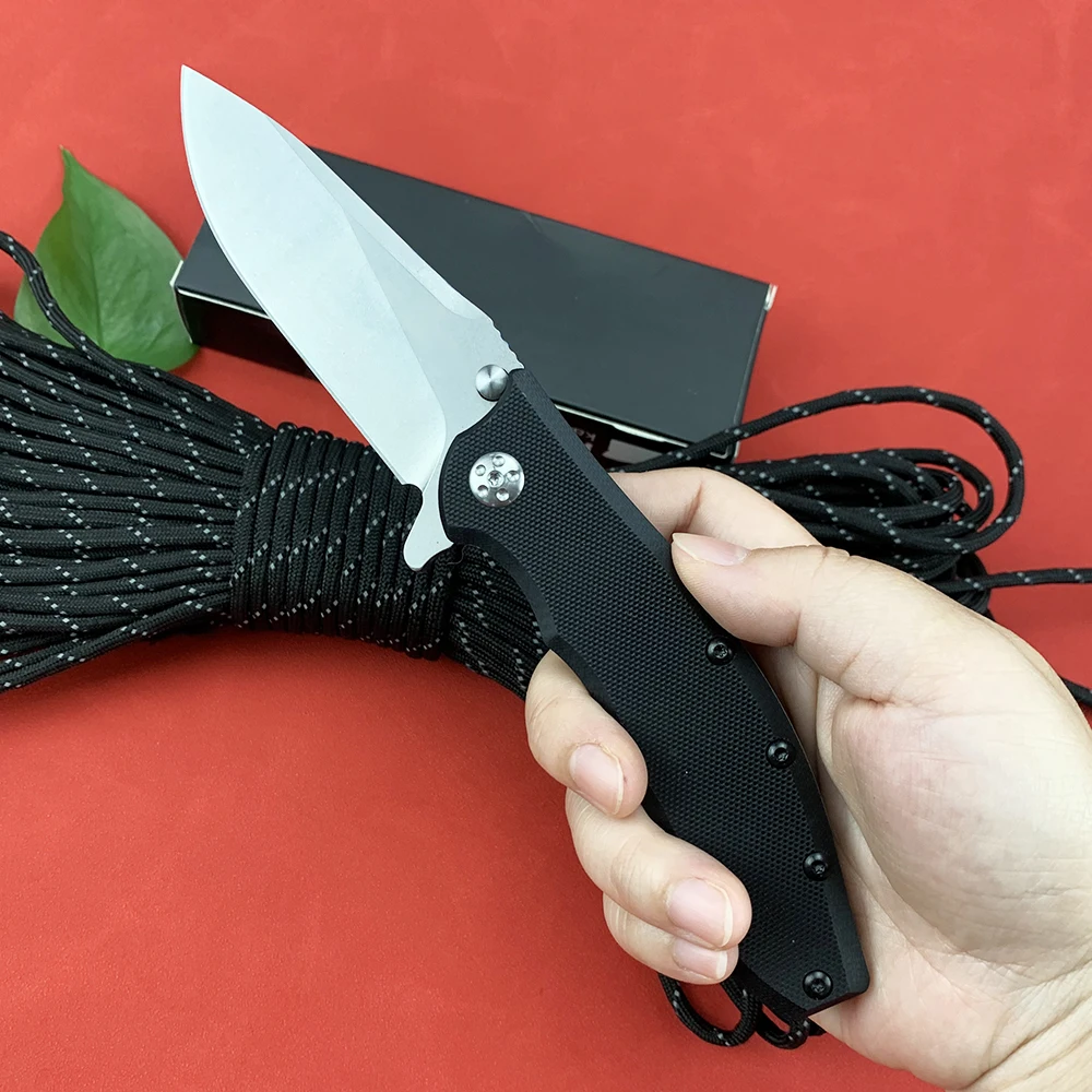 

0562 Folding Pocket Knife Outdoor Camping Tactical Multipurpose Knives G10 Handle Flipper Assisted Bearing EDC knife Cutter