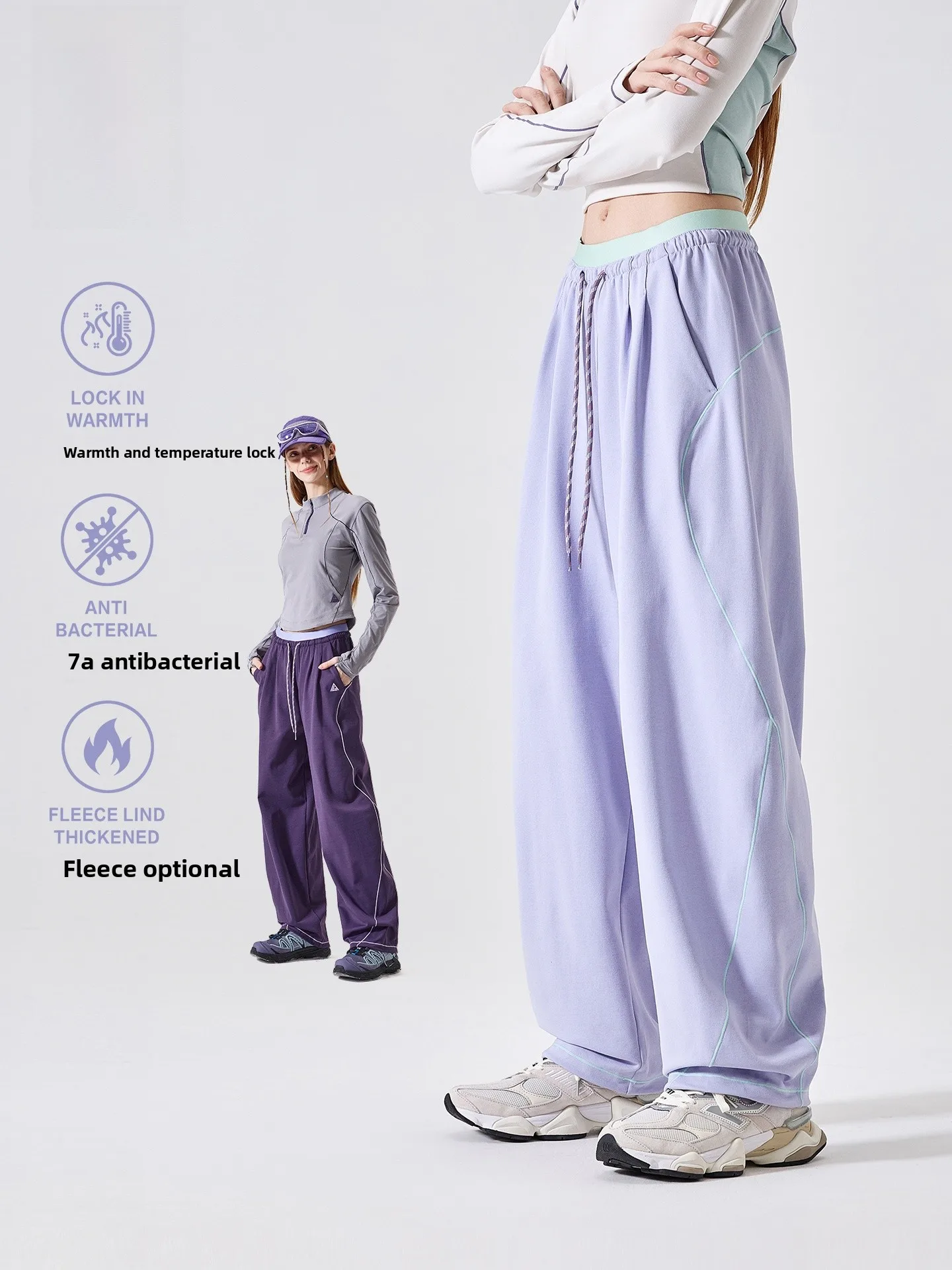 

LAZY DAY Outdoor HUSS Line Qui Dry Sports Pants Women's Spring 2026 New Hiking Knife Casual Pants Polyester Fiber