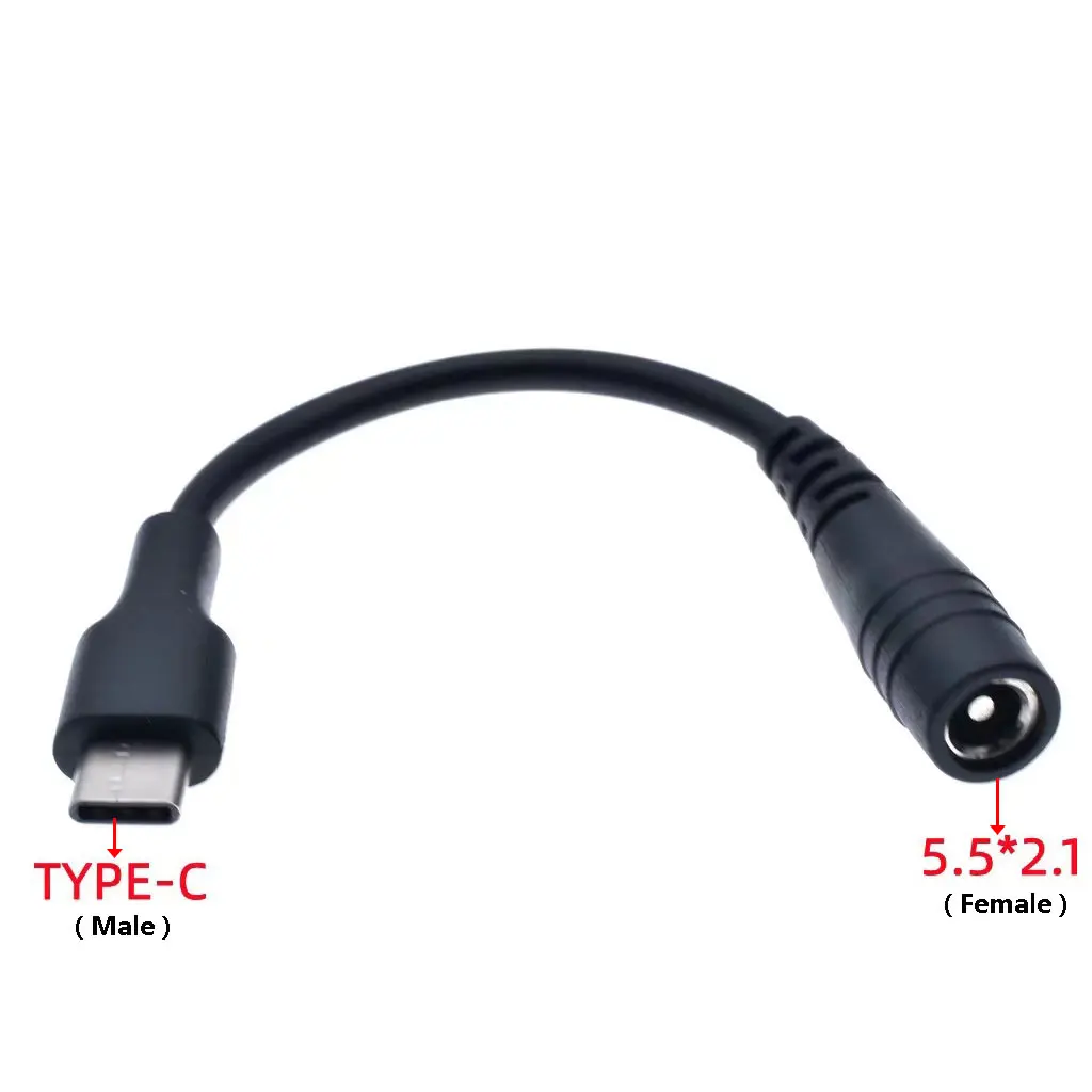 5521 Power Jack DC Type-c Female To 5.5*2.1mm Female Cables DC Power Conector 5.5x2.1 Adapter USB Type C Converter