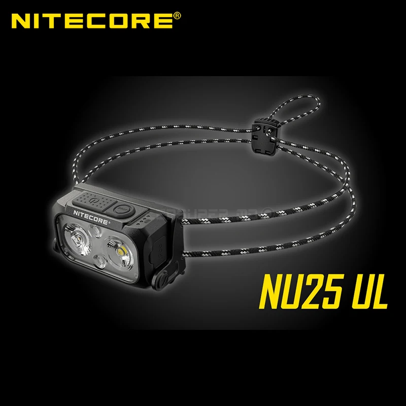 

Ultra Lightweight NITECORE NU25 UL 400 Lumens Dual Beam USB-C Rechargeable Headlamp Built-in Li-ion Battery