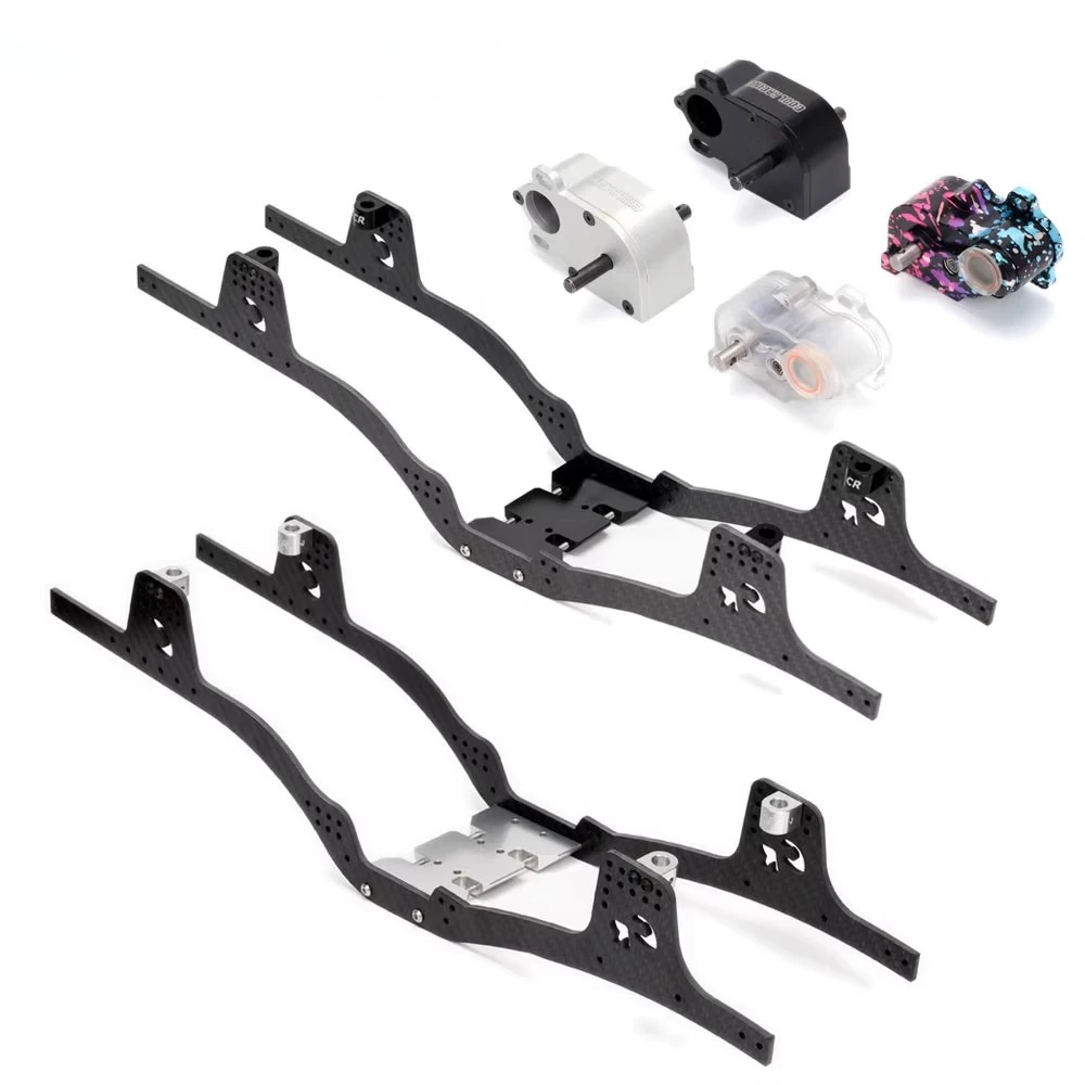 

Carbon Fiber Chassis Gearbox Modification Kit for 1/10 SCX10 90046 TRX4 Remote Control Car Upgrade Modification Parts