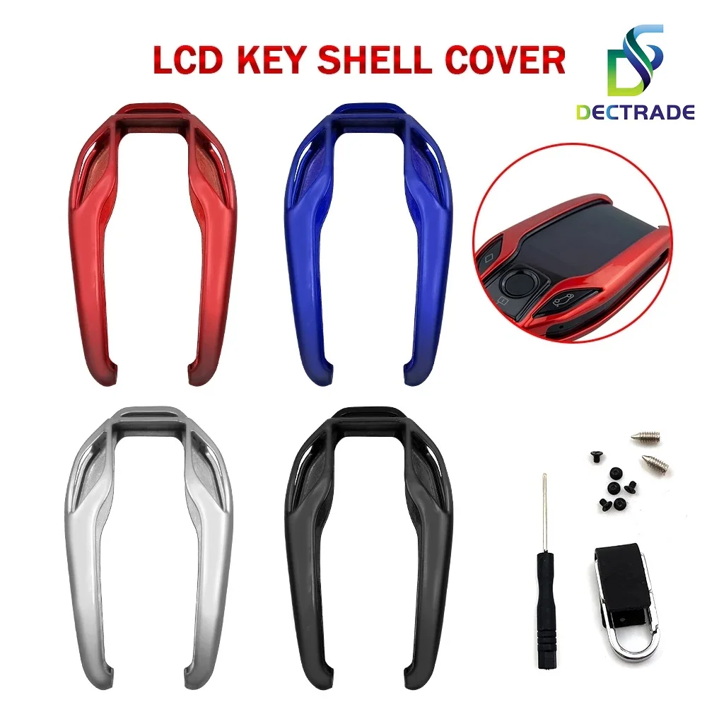 DECTRADE 4 Colors BMW i8 Style Smart Remote Car Key Fob Case Cover Set Shell Ring Chain For CF400 CF500 CF618 K600 TK800 Series