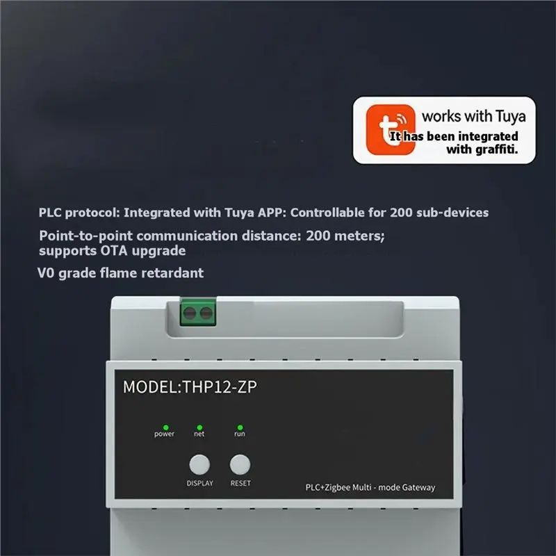 Best-Zigbee Wired Multi-Mode PLC Gateway Tuya Smart Rail-Mounted Central Control Whole-House Smart Home Host