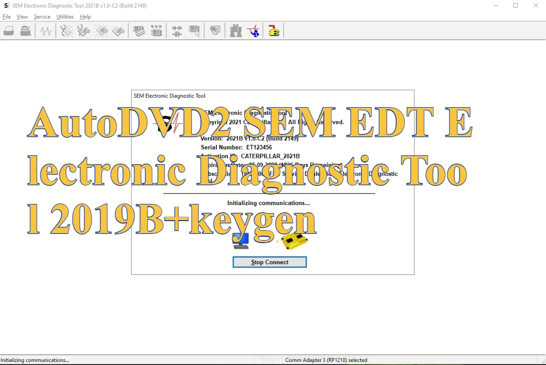 

Электронный диагностический инструмент AutoDVD2 SEM EDT 2025A+keygen