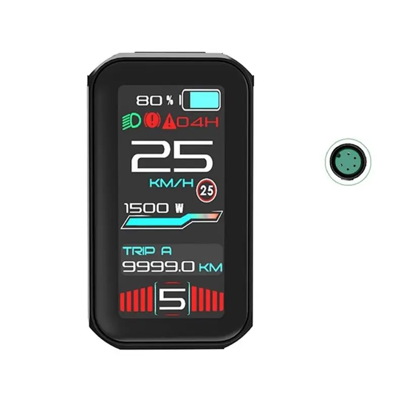 A07T-Electric Bike Computer Display VD18MT For Bafang UART Protocol Ebike Mid Drive Motor 5Pin Ebike Display