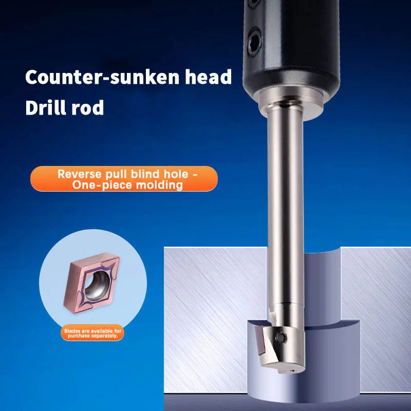 Reverse plunge milling cutter shaft reverse reaming hole reaming cutter shaft CNC reverse pull-point milling cutter