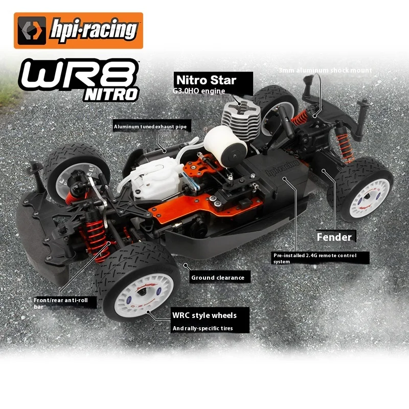 New Hpi Wr8 Flux 1/8 Rc Car Simulation Escort Remote Control Electric Oil Powered 3.0 Pull Car With Adequate Power Boys' Toy - Image 4