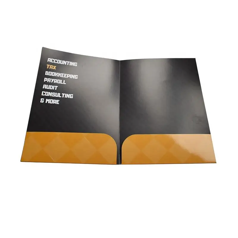 printing personalized design A4 Size pocket folder Paper Presentation Folder With Pockets