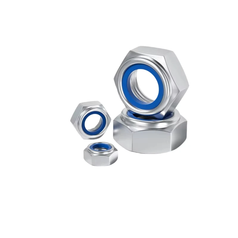 M5 M6 M8 M10 M12 M14 M16 M18 M20 Galvanized Hex Hexagon Nylon Insert Self Lock Nut Locknut