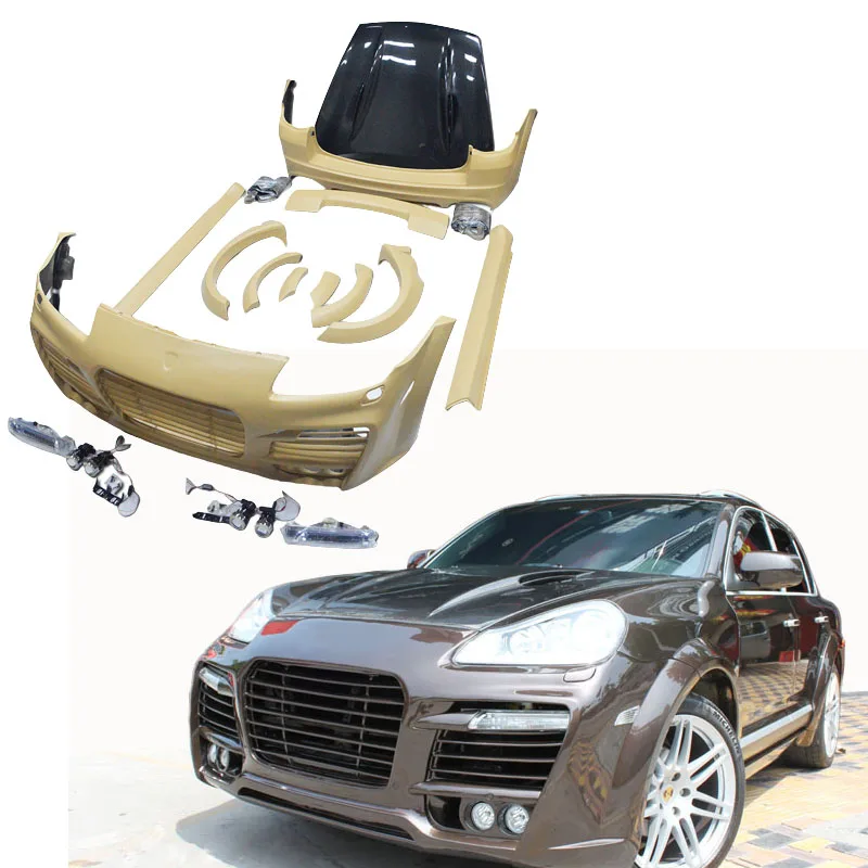 

For Porsche Cayenne 957 2008 2009 2010 Upgrade TECH Style FRP Fiber Glass Car modification Body Kit Engine Bonnet Accessories