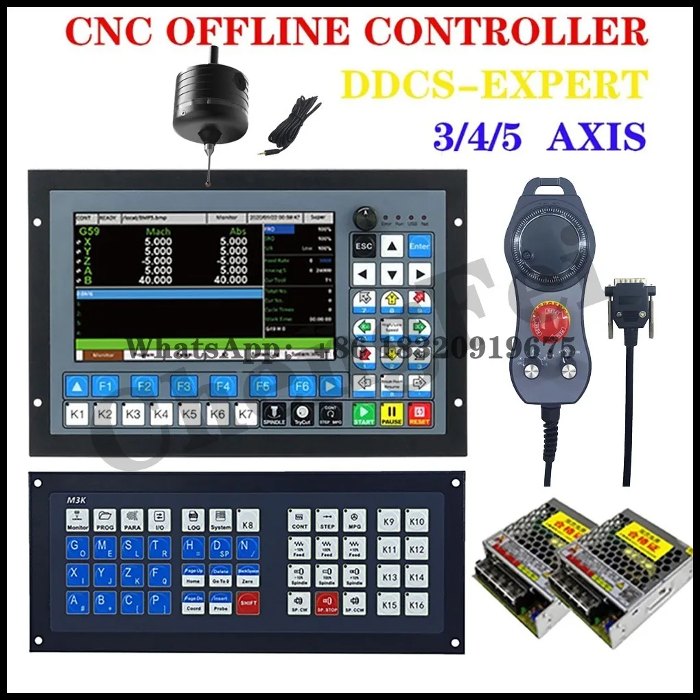 

V2 DDCS EXPERT M350 ATC CNC offline controller kit 3/4/5 axis engraving M3K keyboard 3d edge finder replaces DDCSV3.1 cyclmotion