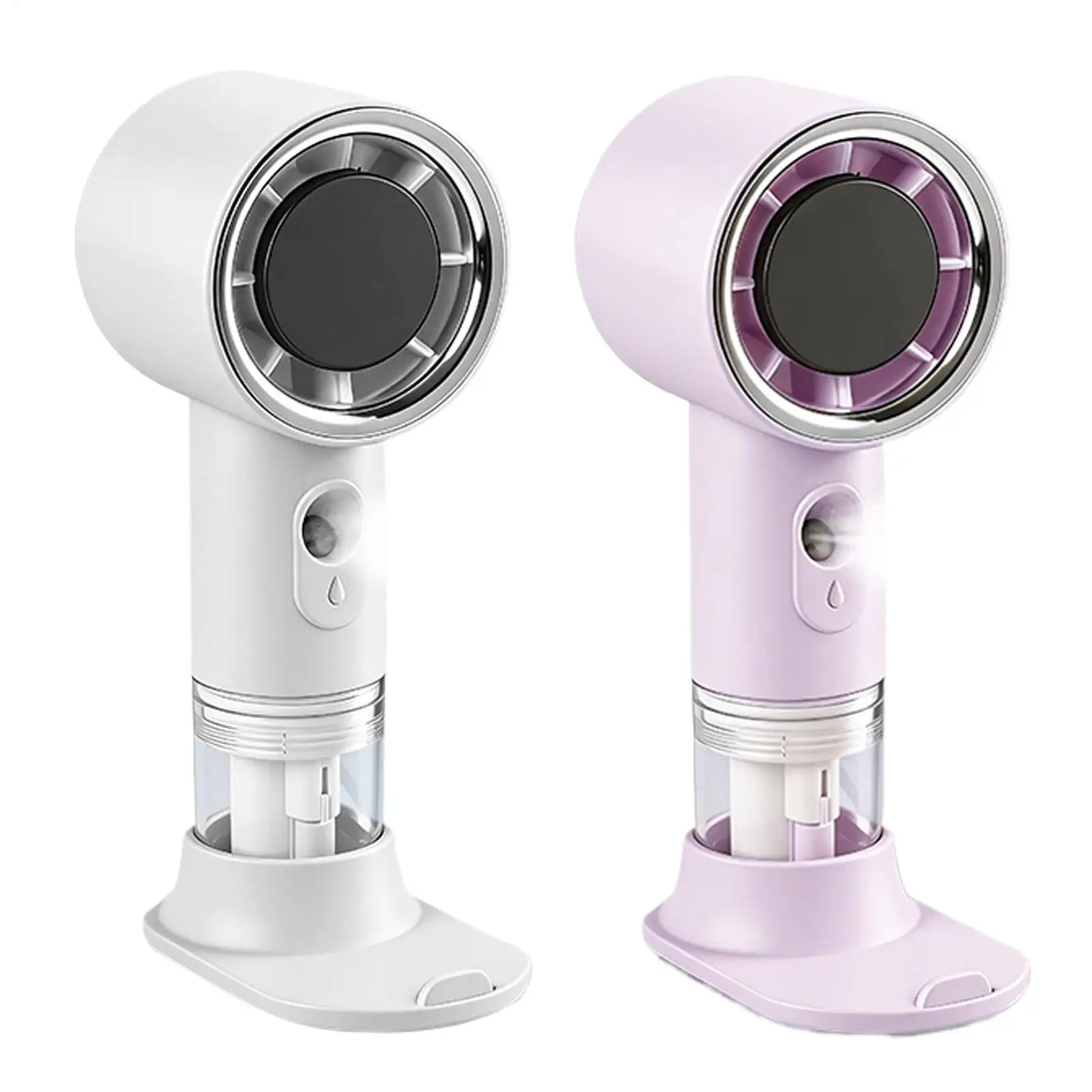 Rechargeable Handheld Misting Fan Portable 3 Speed Turbo Blast Personal Air Cooler USB Mini Spray Fan for Summer Travel Office