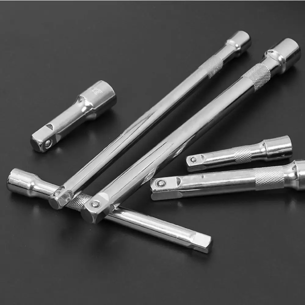 Socket Ratchet Wrench Extension Bar 1/4 3/8 1/2 CRV 50/75/100/125/150/250mm Bar Sleeve Connecting Rod Steering Connecting Rod